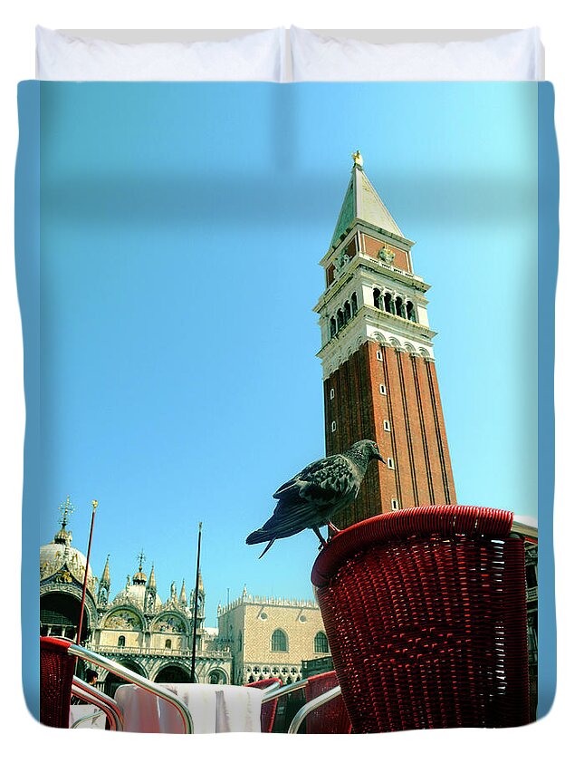 Venice Duvet Cover featuring the photograph Best Seat in the House by La Dolce Vita