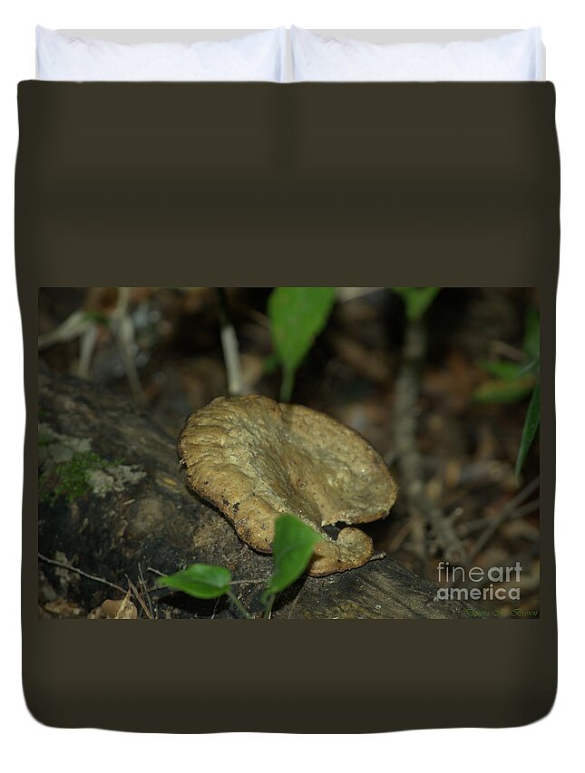 Mushroom Duvet Cover featuring the photograph Big Old Mushroom by Donna Brown
