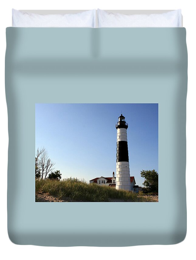 Lighthouse Duvet Cover featuring the photograph Big Sable Point Lighthouse 2 by George Jones