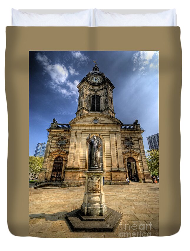 Church Duvet Cover featuring the photograph Birmingham Cathedral 2.0 by Yhun Suarez