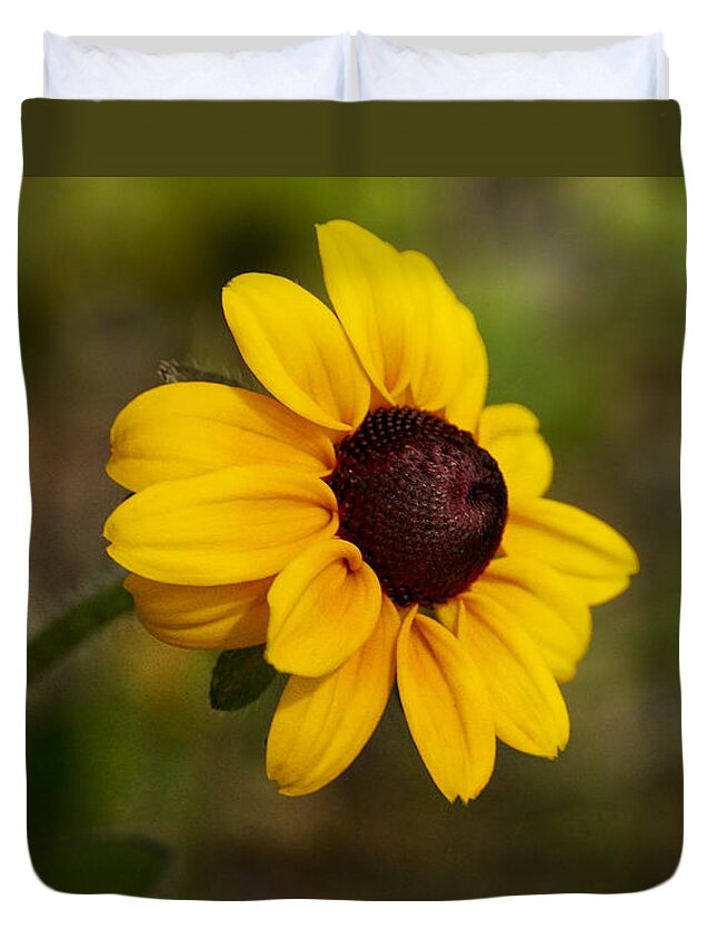 Flower Duvet Cover featuring the photograph Black Eyed Susan by Teresa Zieba
