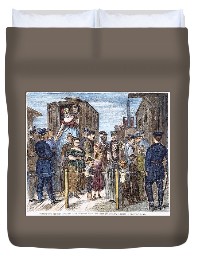 1868 Duvet Cover featuring the photograph Blackwells Island, 1868 by Granger