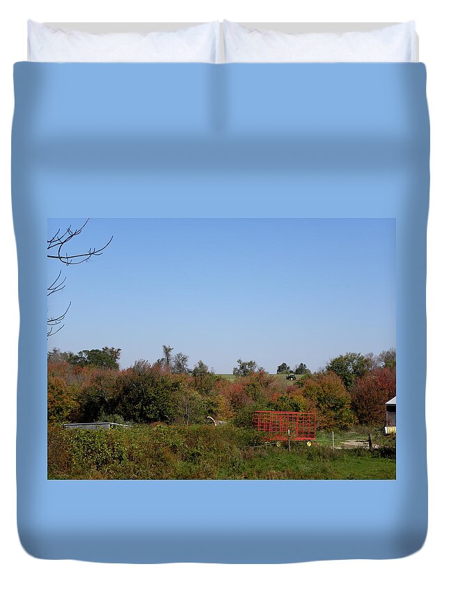 Farm Duvet Cover featuring the photograph Blending Colors On The Farm by Kim Galluzzo