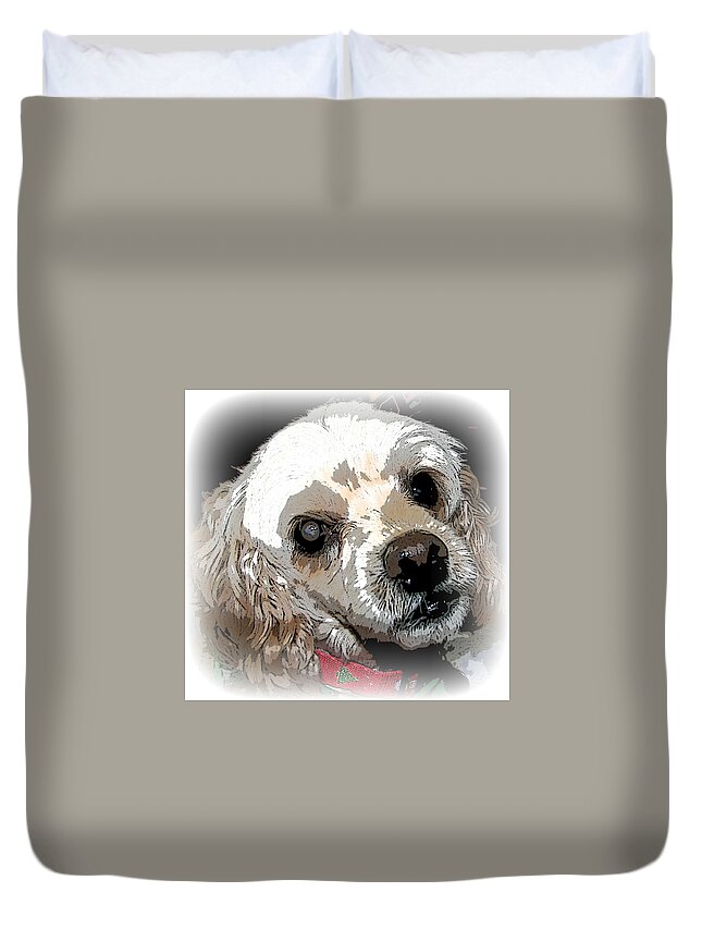 Cock-a-poo Duvet Cover featuring the photograph Blinded By Love by Pamela Hyde Wilson