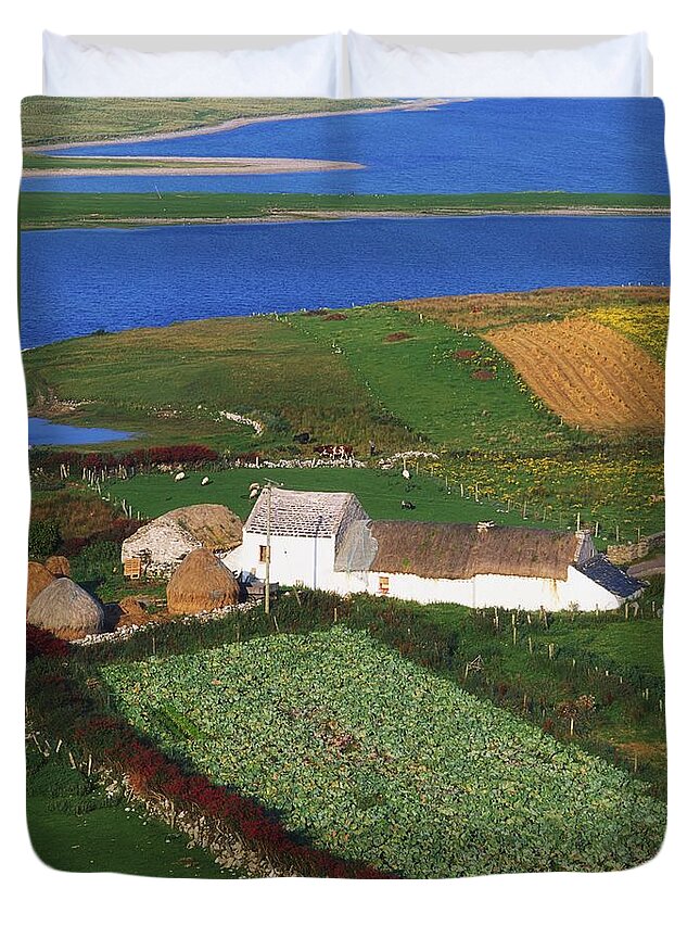 Background People Duvet Cover featuring the photograph Bloody Foreland, Co Donegal, Ireland by The Irish Image Collection 