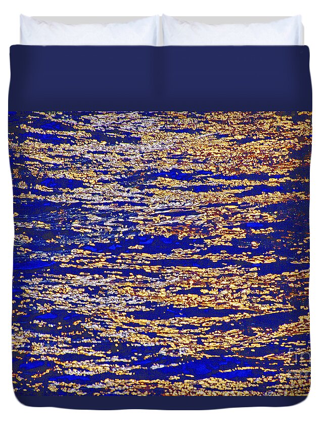 Blue And Gold Duvet Cover For Sale By Crystal Nederman