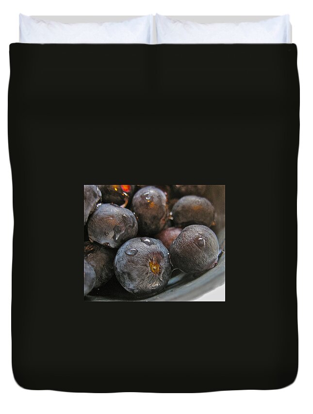 Fruit Duvet Cover featuring the photograph Blueberries by Bill Owen