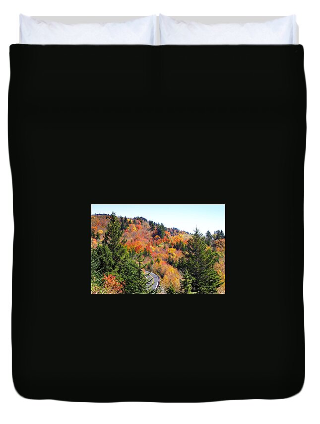 Fall Duvet Cover featuring the photograph Blueridge Parkway view near HWY 215 by Duane McCullough