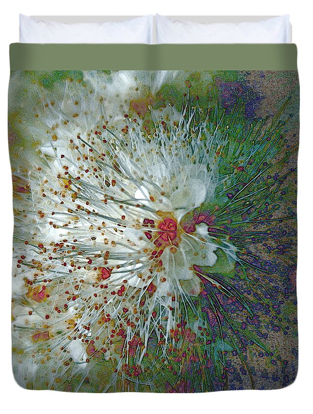 Flowers Duvet Cover featuring the photograph Bouquet of Snowflakes by Jo Smoley