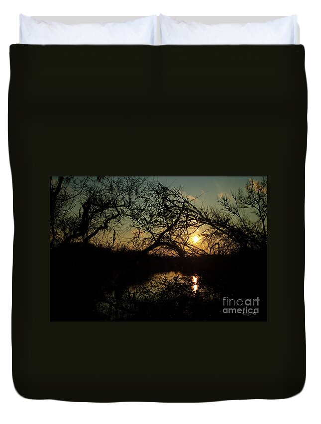 Sun Duvet Cover featuring the photograph Branchy Sunset by Diego Re