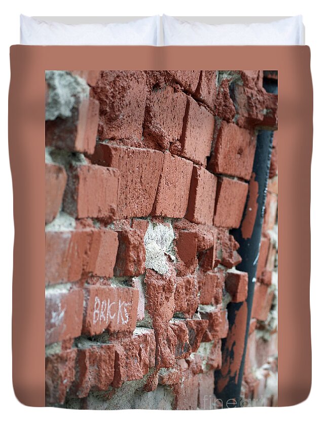 Bricks Duvet Cover featuring the photograph Bricks by Gwyn Newcombe