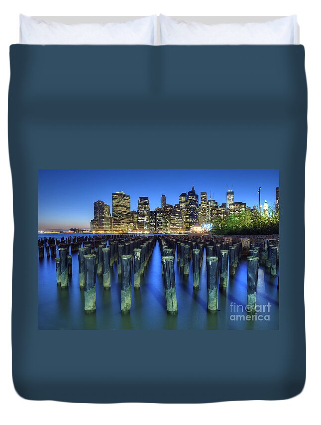 Art Duvet Cover featuring the photograph Brooklyn Blues by Yhun Suarez