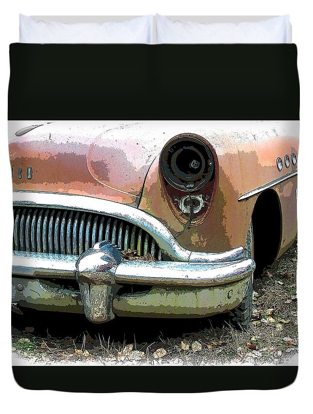 Buick Duvet Cover featuring the photograph Buick by Steve McKinzie