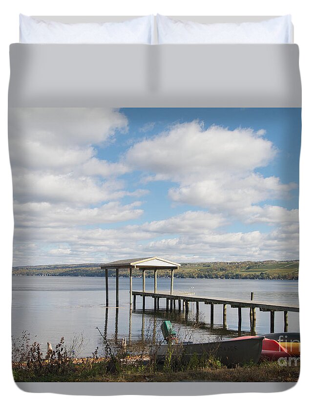 Seneca Lake Duvet Cover featuring the photograph Calm Waters by William Norton