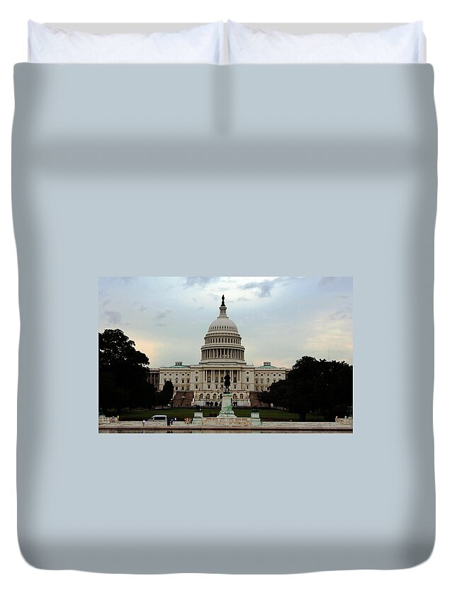 Capitol Hill Duvet Cover featuring the photograph Capitol Hill by La Dolce Vita