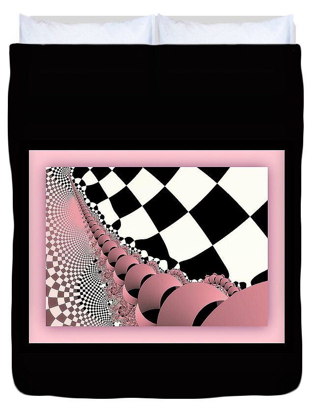 Fractal Duvet Cover featuring the photograph Checkers the Mouse Mechanical Tail by Carol Senske