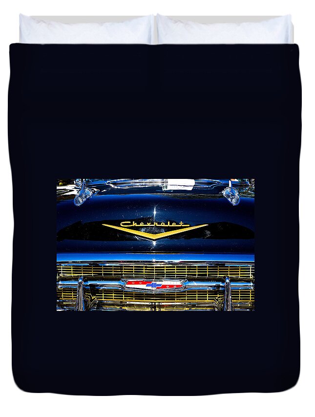 Chevrolet Duvet Cover featuring the photograph Chevrolet by Burney Lieberman