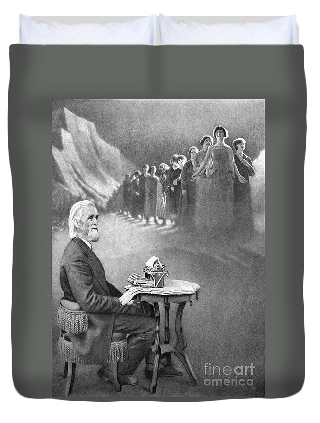 Christopher Sholes American Inventor Duvet Cover For Sale By