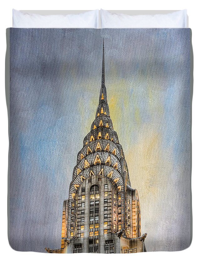 Clarence Holmes Duvet Cover featuring the photograph Chrysler Building I by Clarence Holmes