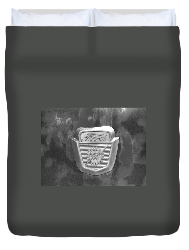 Classic Duvet Cover featuring the photograph Classic Ford by J Laughlin