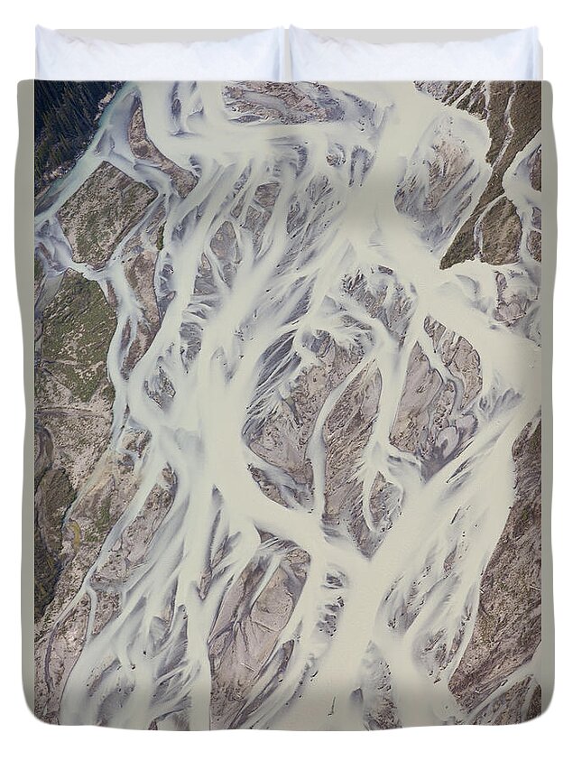 Mp Duvet Cover featuring the photograph Cline River Showing Heavy Siltation by Matthias Breiter