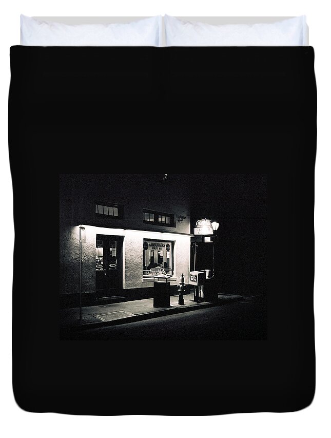 Clover Grill Duvet Cover featuring the photograph Clover Grill New Orleans by Doug Duffey