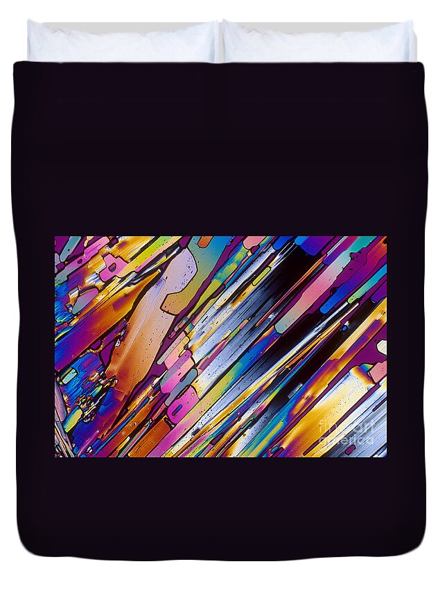 Science Duvet Cover featuring the photograph Cocaine Lm by Michael W. Davidson