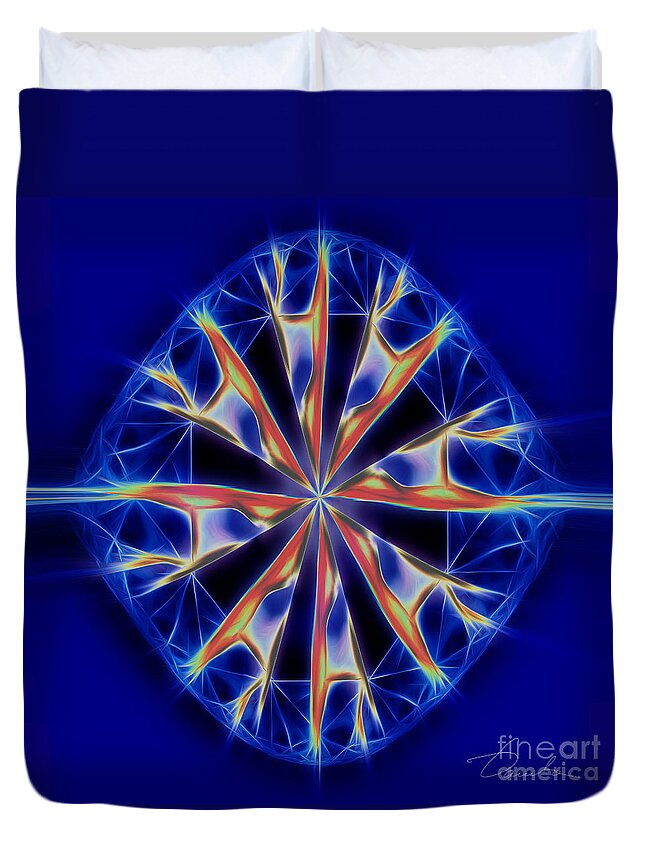 Mandala Duvet Cover featuring the digital art Color Me by Danuta Bennett