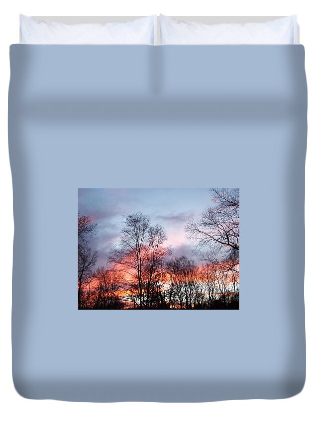 Sunset Duvet Cover featuring the photograph Colors Of Sunset by Kim Galluzzo Wozniak