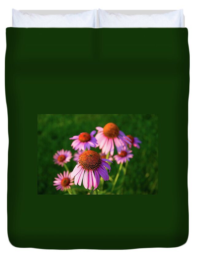 Cone Flower Duvet Cover featuring the photograph Cones by Steve Stuller