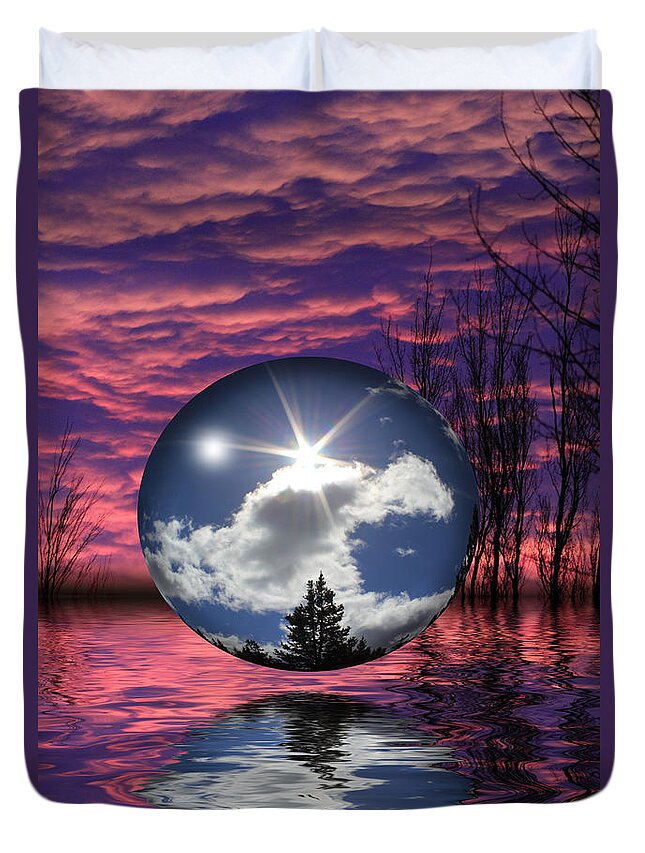 Sphere Duvet Cover featuring the photograph Contrasting Skies by Shane Bechler