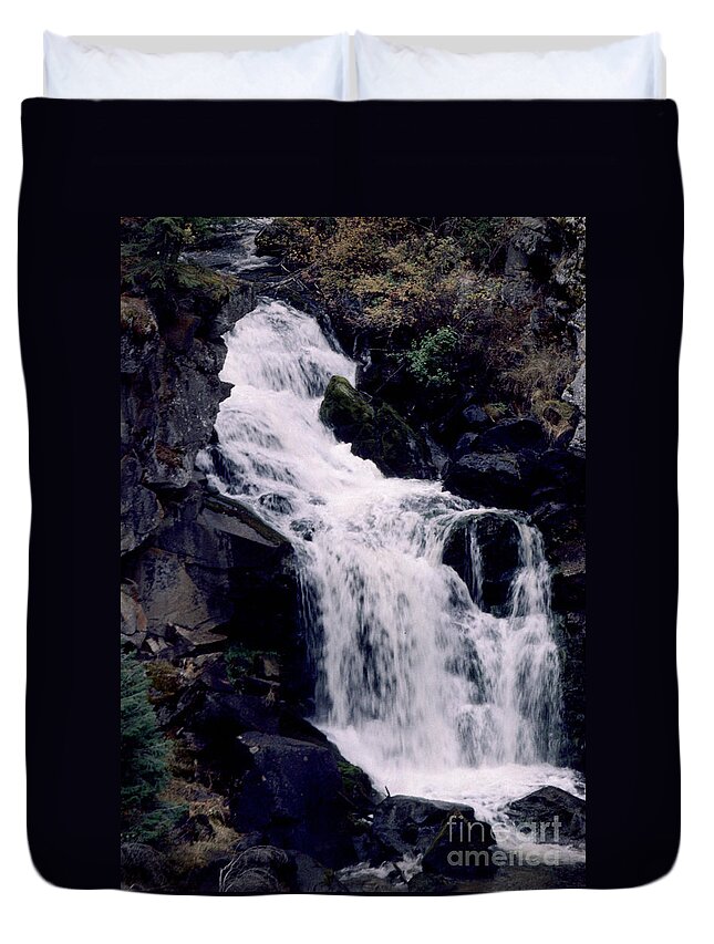 Water Fall Duvet Cover featuring the photograph Cool Clear Waters by Sharon Elliott