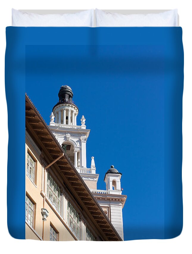 Biltmore Duvet Cover featuring the photograph Coral Gables Biltmore Hotel Tower by Ed Gleichman