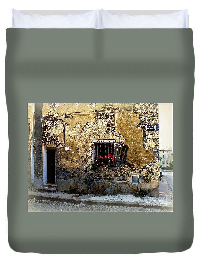 Provence Duvet Cover featuring the photograph Corner House by Lainie Wrightson