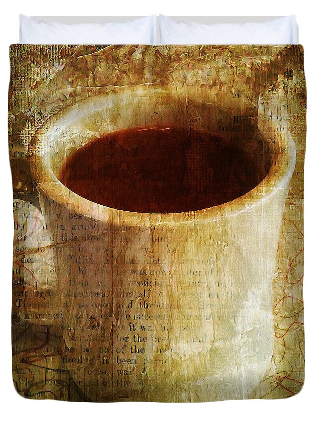 Morning Coffee Duvet Cover featuring the photograph Cup of Coffee by Bill Cannon