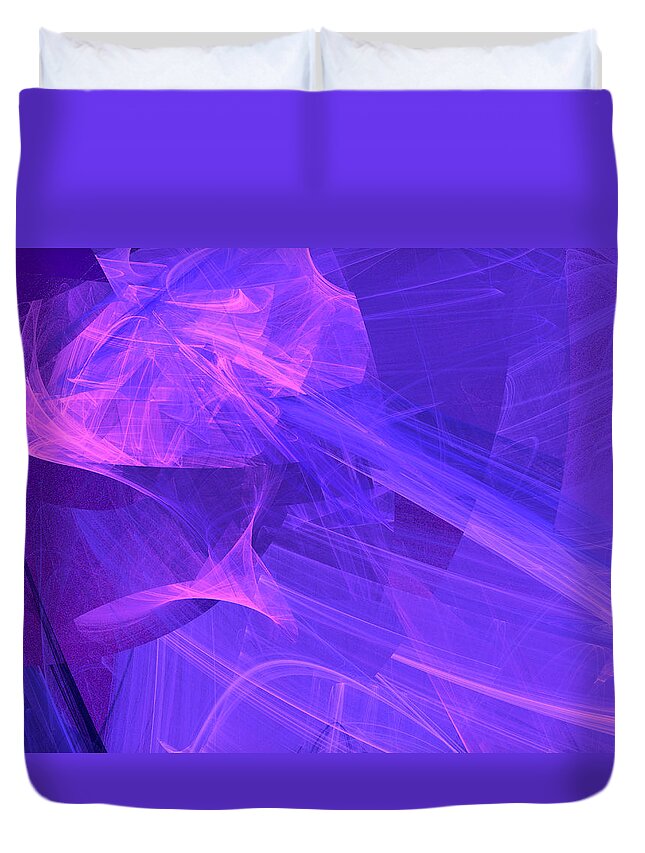 Violet Duvet Cover featuring the digital art Definhareis by Jeff Iverson