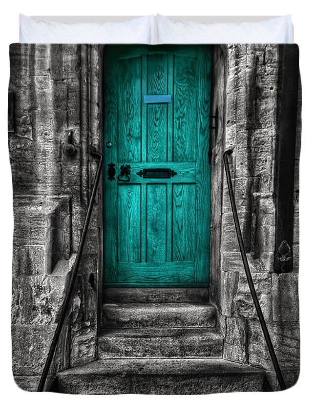 Door Duvet Cover featuring the photograph Destiny Awaits by Evelina Kremsdorf