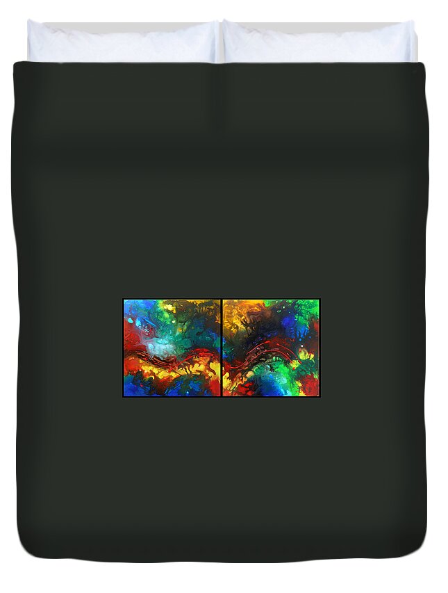  Duvet Cover featuring the painting Do You Like Mahler by Sally Trace