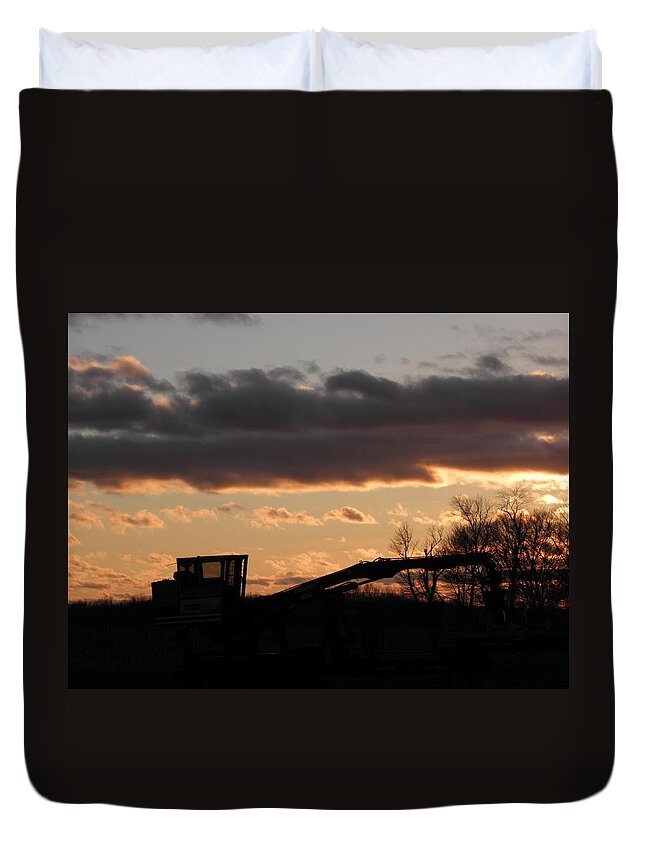 Sundown Duvet Cover featuring the photograph Done For The Day by Kim Galluzzo Wozniak
