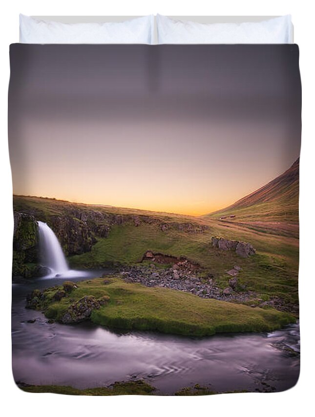 Iceland Duvet Cover featuring the photograph Dreams Come True by Evelina Kremsdorf