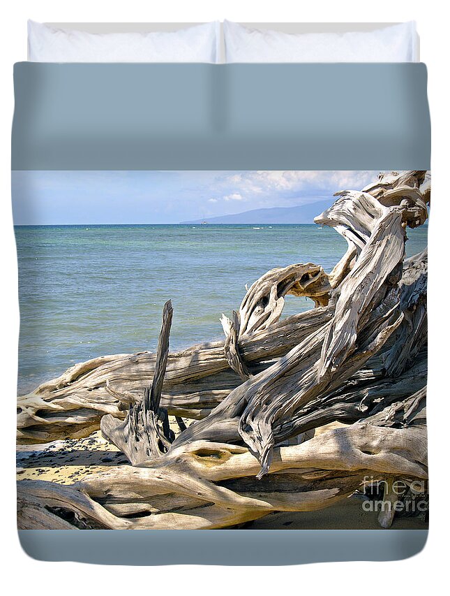Driftwood Photography Duvet Cover featuring the photograph Driftwood II by Patricia Griffin Brett