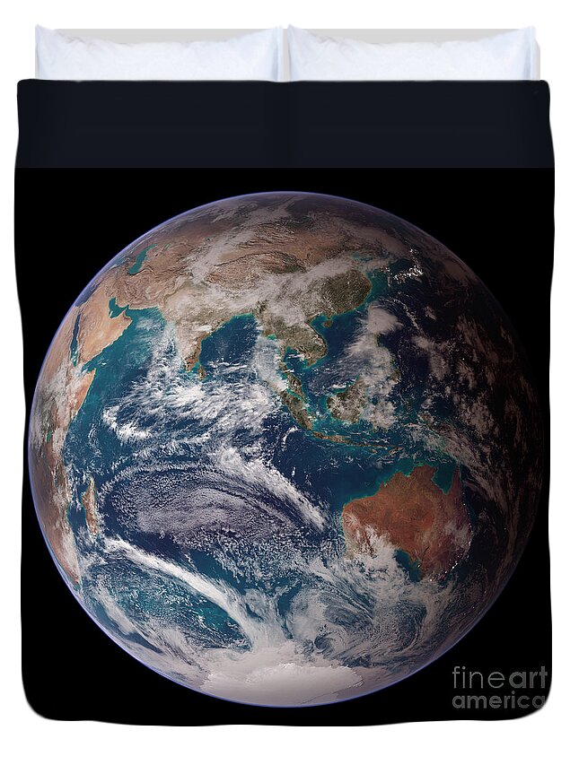 Earth Duvet Cover featuring the photograph Earth, Western Hemisphere by NASA / National Oceanic and Atmospheric Administration