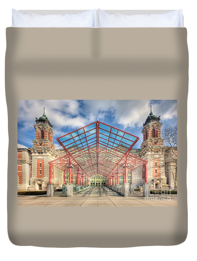 Clarence Holmes Duvet Cover featuring the photograph Ellis Island Immigration Museum II by Clarence Holmes