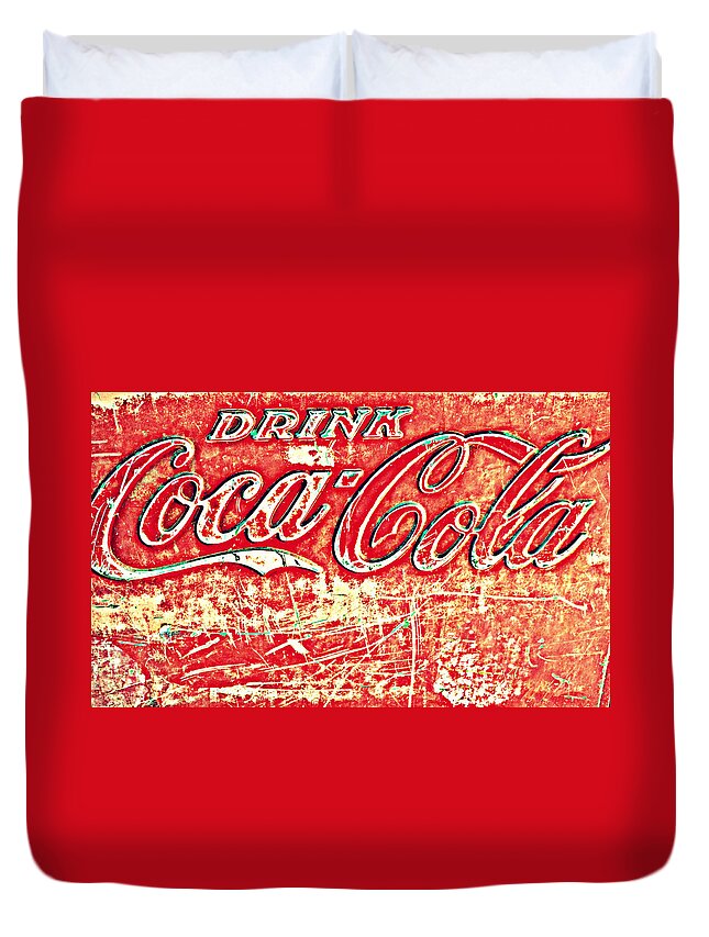 Coca Cola Duvet Cover featuring the photograph Enjoy by Diane montana Jansson