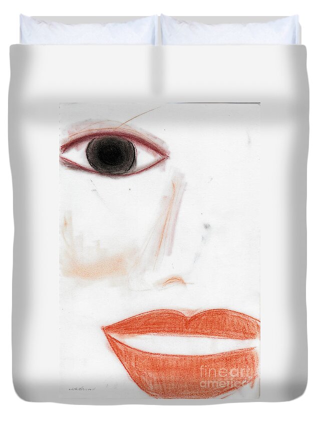 Face Duvet Cover featuring the photograph Face by Vicki Ferrari