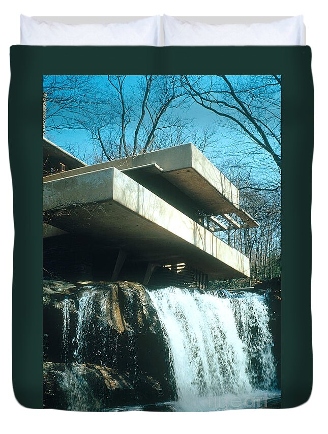 Fallingwater Duvet Cover featuring the photograph Fallingwater by Photo Researchers, Inc.