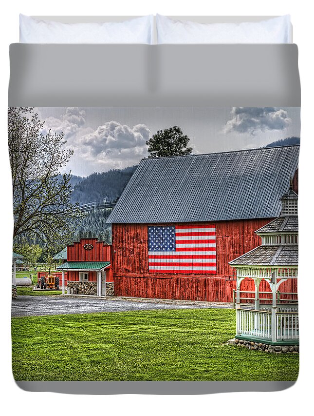 Hdr Duvet Cover featuring the photograph Feeling Patriotic by Brad Granger