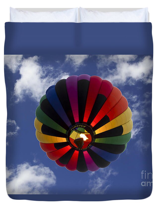Hot Air Balloon Duvet Cover featuring the photograph Firefly by Brenda Giasson