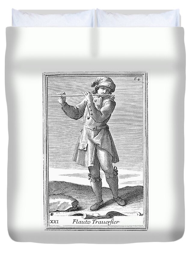 1723 Duvet Cover featuring the photograph Flute, 1723 by Granger