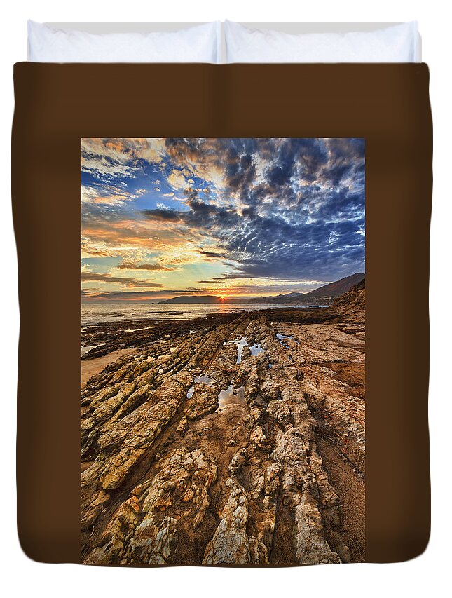 Shell Beach Duvet Cover featuring the photograph Forever by Beth Sargent